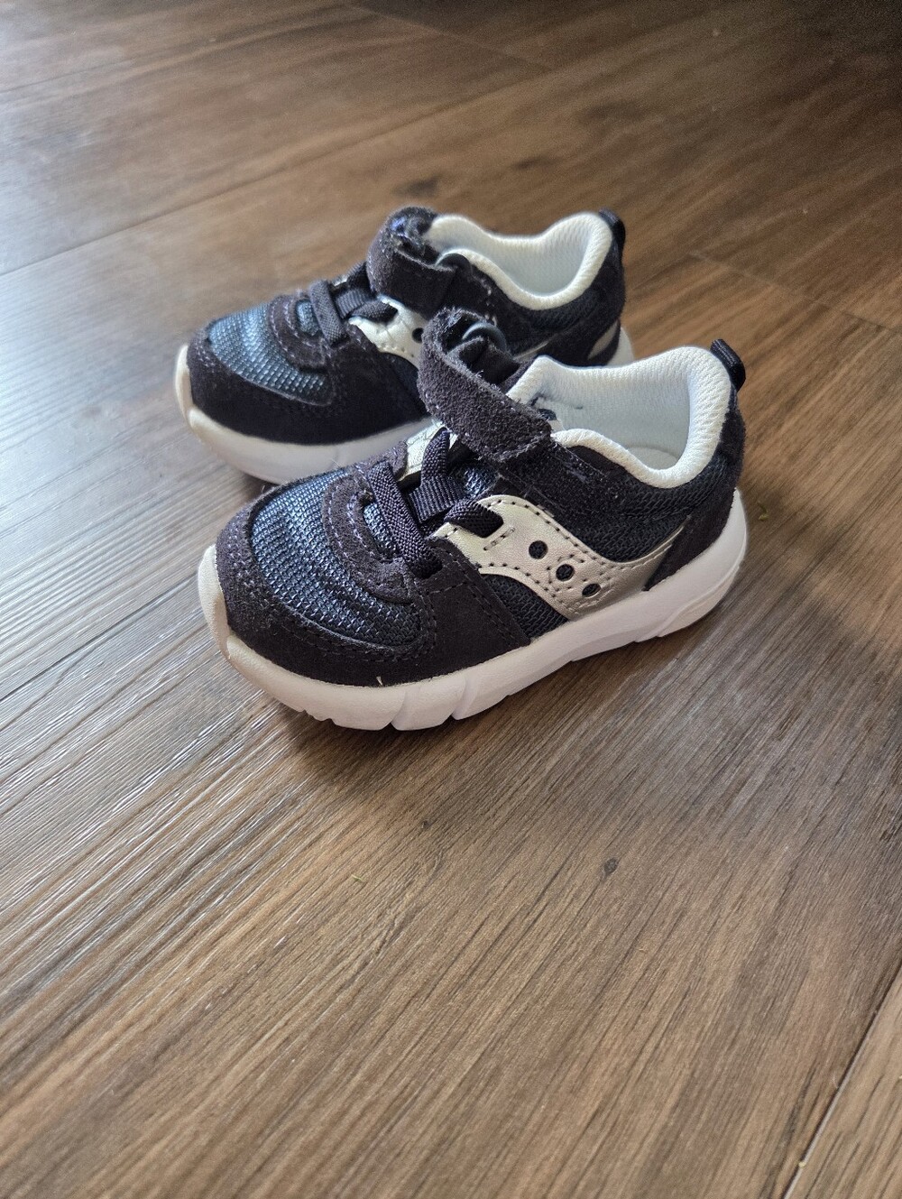 Toddler Boys  Saucony Blue & White Athletic Sneakers, Size 4.5 Wide